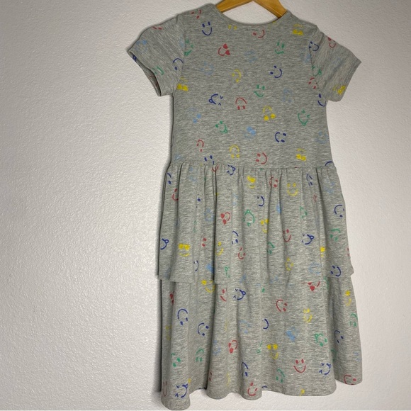 Tucker + Tate Girl’s Dress Size 7, Short Sleeve Gray Multi Color Smily - Picture 8 of 10
